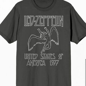 Urban Outfitters Led Zeppelin United States of America T-Shirt‎ Charcoal S/M NWT